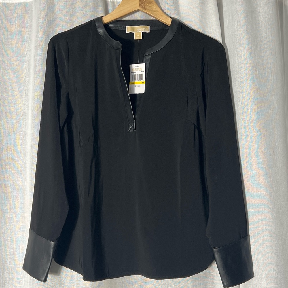 Michael Kors Black Long Sleeve Blouse